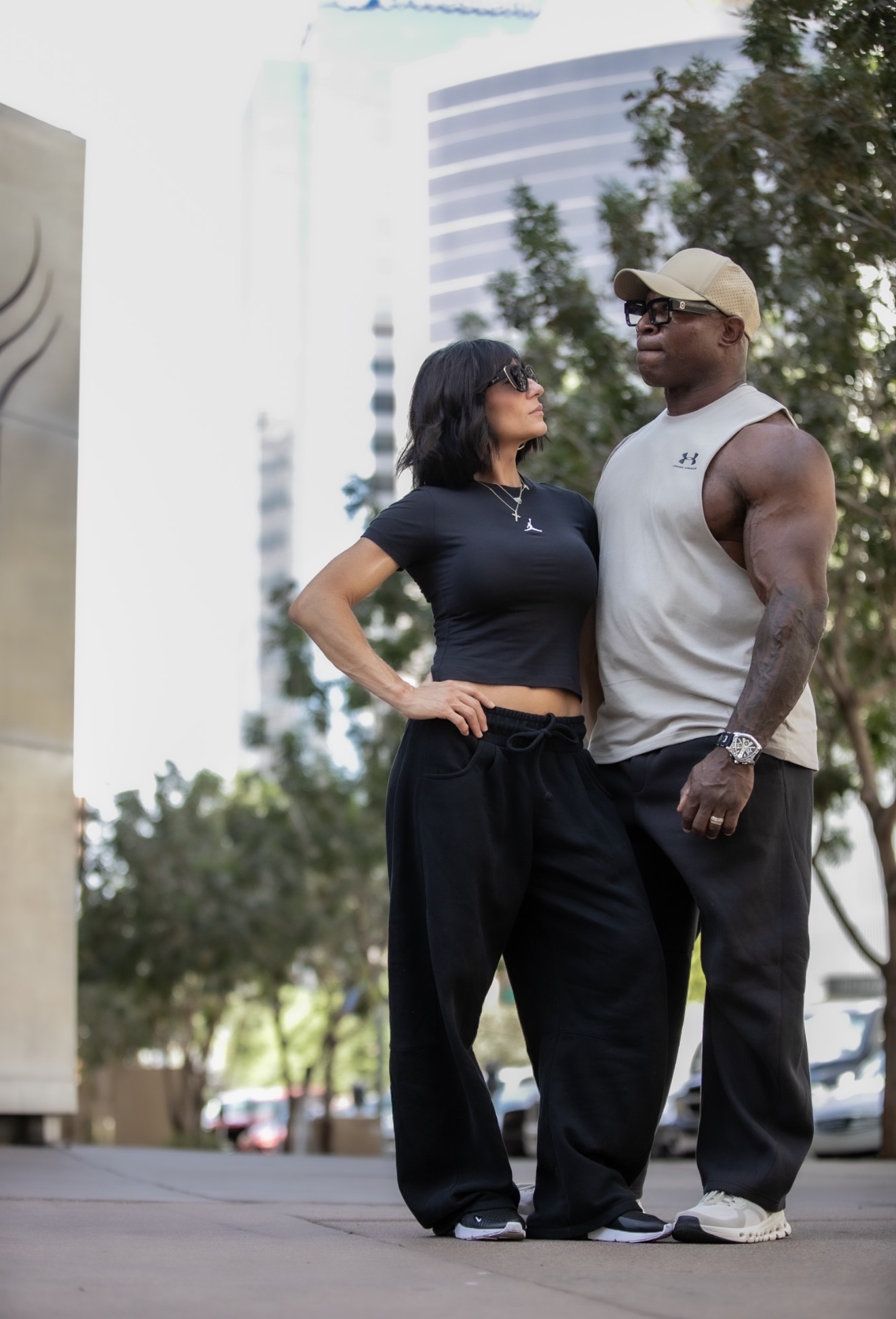 Marcus Haley with Andrea in an active Phoenix lifestyle portrait